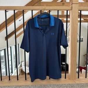 Under Armour Men's Navy Striped Polo